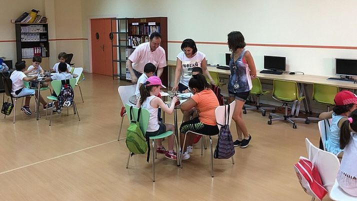 Niños durante las actividades. 