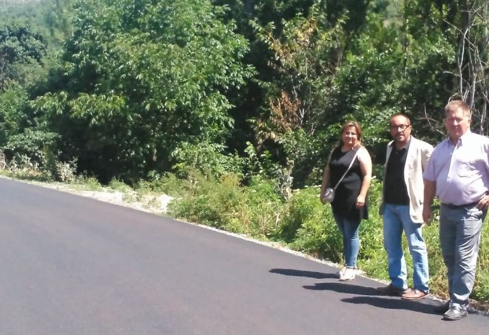 Avanzan las obras de la carretera entre Valloria y Santa Cruz