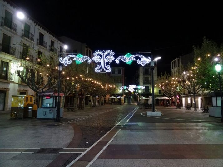 Ilumnación navideña en el centro de la capital soriana.