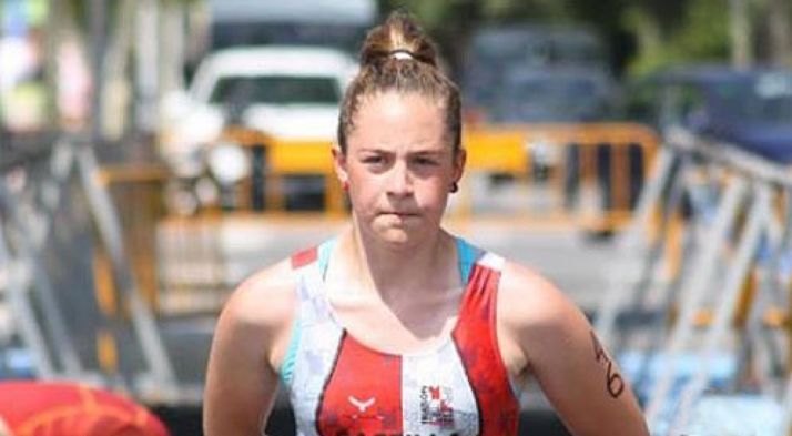 María, en una competición. 