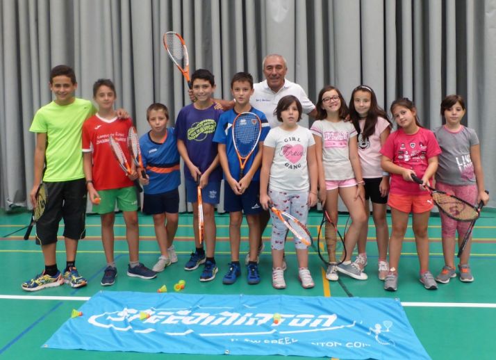 Participantes en el Crossminton. Speed Bádminton Soria. 