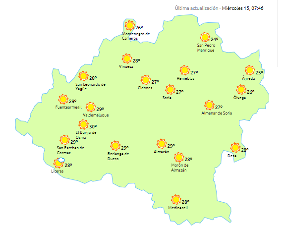 Sol radiante para celebrar La Virgen
