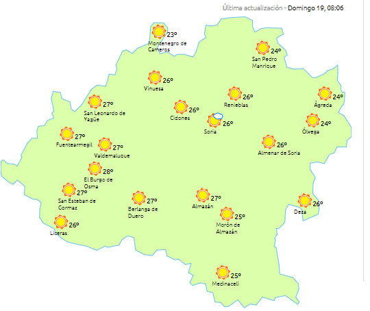 Continúan subiendo las temperaturas máximas
