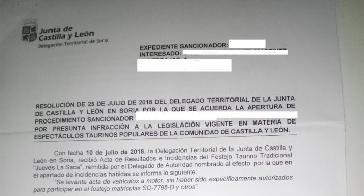 Imagen de una de las denuncias. 