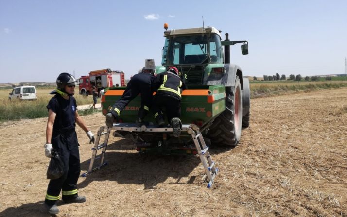 Un varón, excarcelado tras sufrir un accidente laboral en Almazán