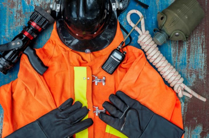 Equipación de bombero. 