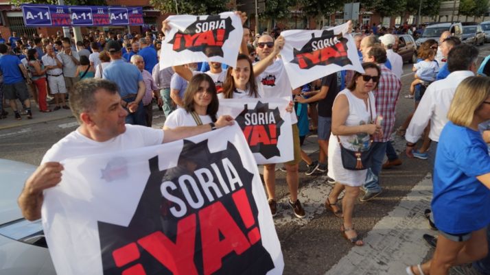 Movilización de Soria YA en Peñafiel. 