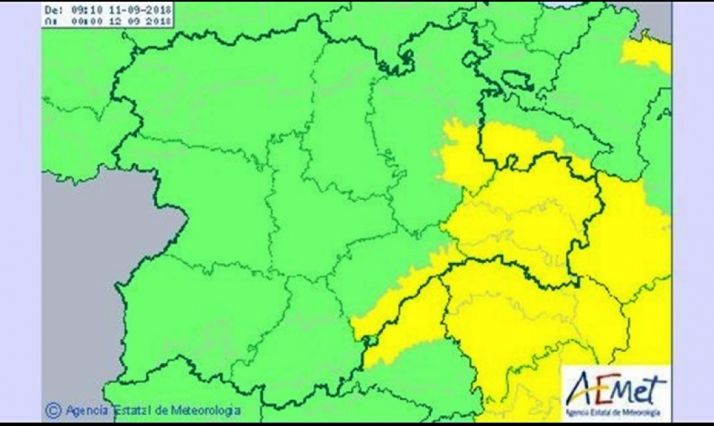 El aviso abarca a la provincia de Soria en su totalidad. /Aemet