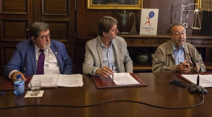 Martín de Marco (izda.), Martínez Mínguez y De la Casa Martínez. /Ayto.