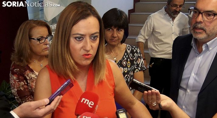 Virginia Barcones, este jueves en el Céder de Lubia. /SN