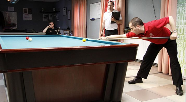 El billarista del Casino, en un torneo. 