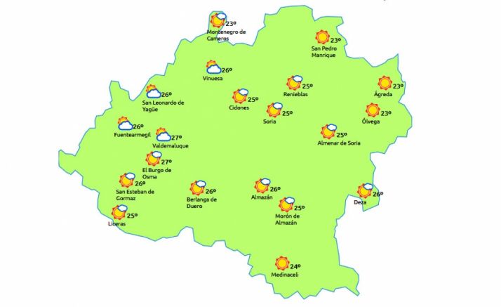 Previsión a las 15:00. /eltiempo.es