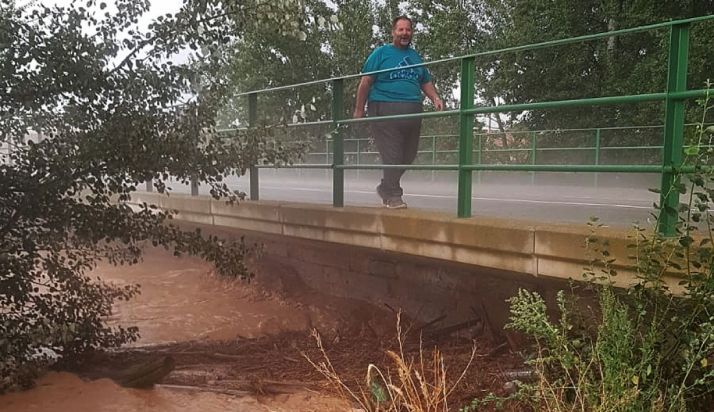 Una imagen que dejaba la fuerte borrasca. 