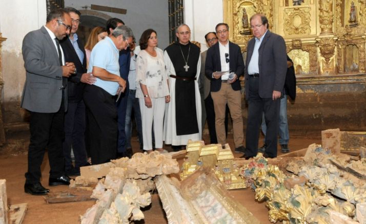 Una imagen de la visita institucional de la Junta ayer al municipio. 