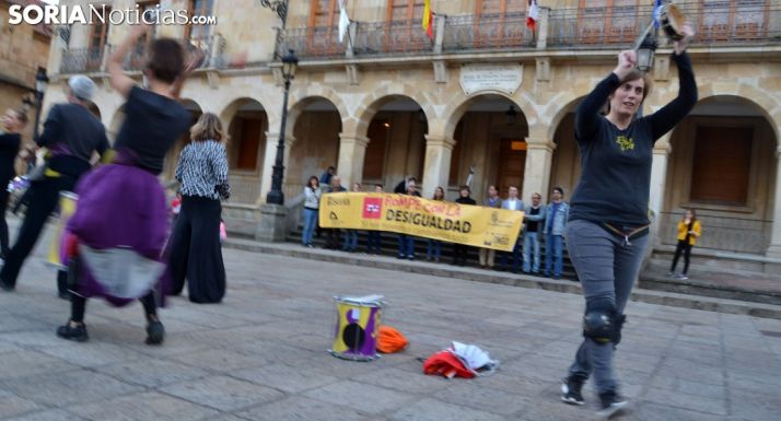 La plaza Mayor de Soria esta tarde. /SN
