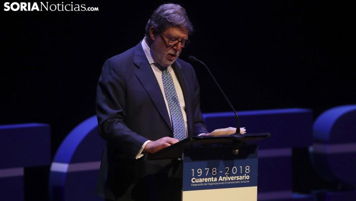 Santiago Aparicio, en la gala del 40 aniversario de FOES. /SN
