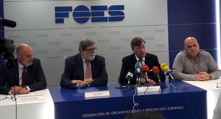 Antonio L. Carrión (izda.) Santiago Aparicio, Luis Corella y Roberto Pérez.