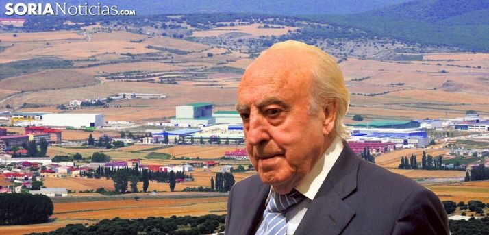 Emiliano Revilla, con una imagen de su Ólvega natal al fondo. /SN