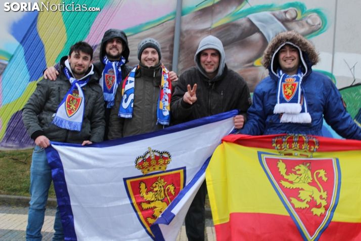 Afición zaragocista en Soria. Soria Noticias