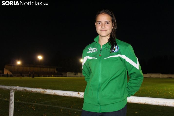 Miriam Andrés, de noche, en San Juan de Garray. SN