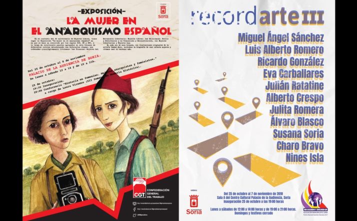 Carteles de las dos exposiciones que abren este jueves en La Audiencia. /ASRD