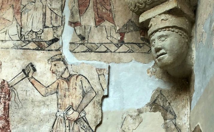 Una de las pinturas restauradas. /Junta