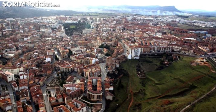 Vista aérea de la capital soriana. /SN
