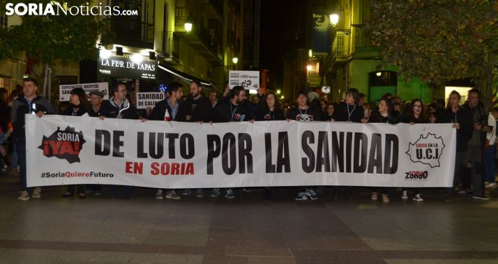 La cabeza de la manifestación al inicio del recorrido. /SN