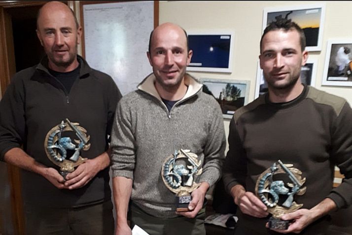 Los tres primeros clasificados.