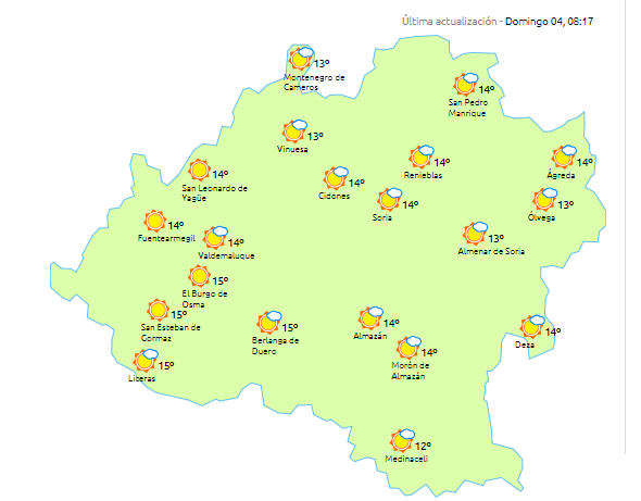 Domingo de transición meteorológica