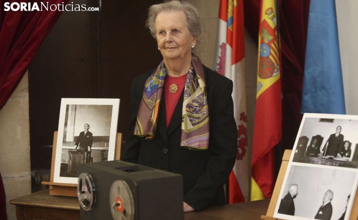 Elena Diego, este lunes en el IES Machado. /SN