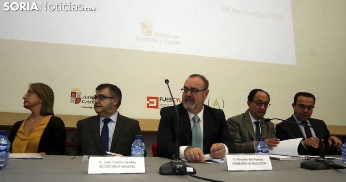 El consejero, este martes en el Consejo de Dirección Abierto en materia educativa en la capital. /SN