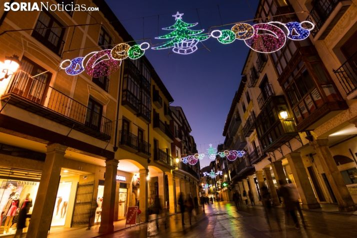 Sorian@s relaciona la subida del IBI con el incremento del gasto en iluminación navideña