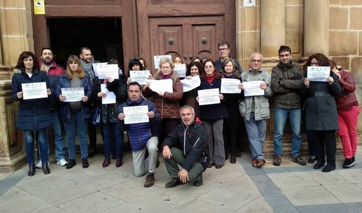 Juncionarios de Justicia de Soria en una reciente concentración. 