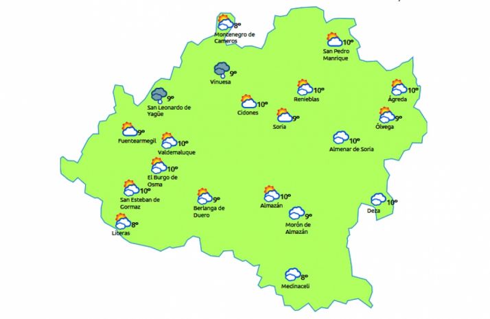 Previsión a las 15:00 horas. /eltiempo.es
