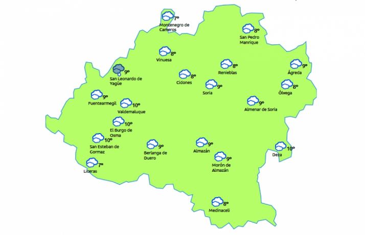Previsión a las 14:00 horas. /eltiempo.es