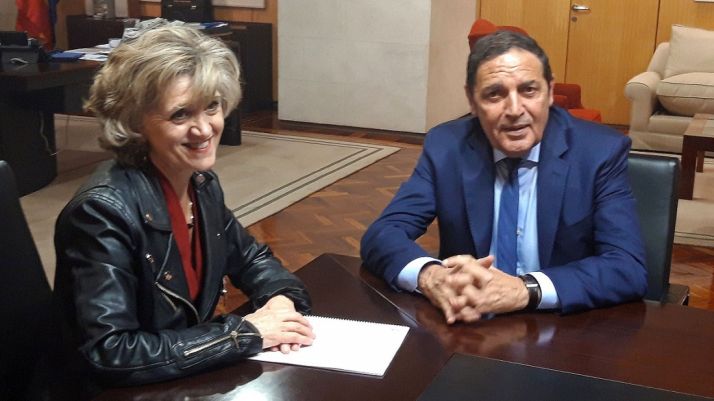 La ministra y el consejero este miércoles. 