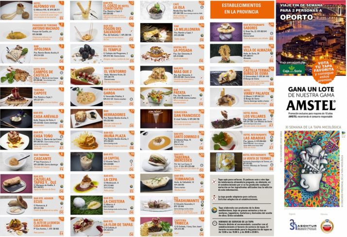 El folleto con los establecimientos adheridos. 