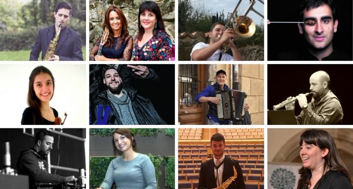 Algunos de los músicos sorianos que han participado en este test.