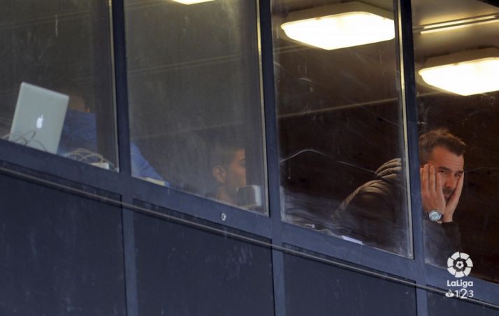 Garai, cariacontecido, ha visto hoy el partido desde la grada. LFP