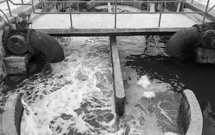 Imagen de una instalación de aguas residuales. 
