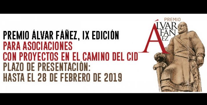 El premio Alvar Fáñez del Camino del Cid para asociaciones, hasta el 28 de febrero