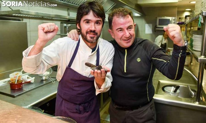 Óscar García (izda.) con Martín Berasategui. /SN