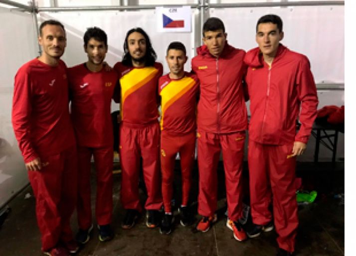 Equipo español en el Sénior masculino de Tilburg (Holanda).