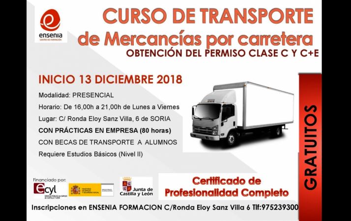 Curso gratuito de transporte de mercancías por carretera