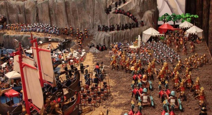 Una imagen de la recreación de la batalla. /ACT