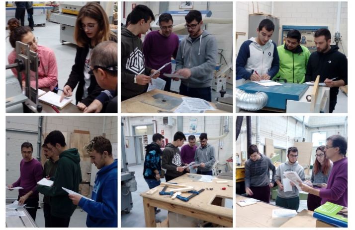 Los alumnos de Madera y Mueble del Pico Frentes se forman en prevención