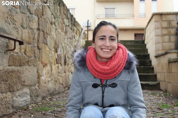 Cristina Juarranz, la florista-motorista más dicharachera de Soria. SN