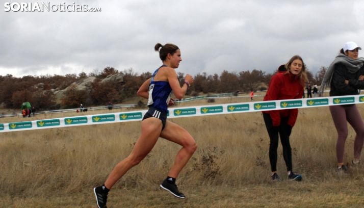 Marta Pérez, durante este Cross de Soria en Valonsadero. /SN