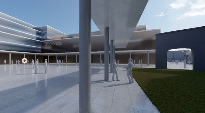 Una de las imágenes de la recrecación orientativa del espacio previsto.